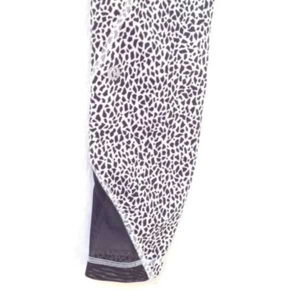 Lululemon Leggings Womens 4 Inspire Tight Mesh Mosaic White Active Yoga Athletic - Picture 6 of 7